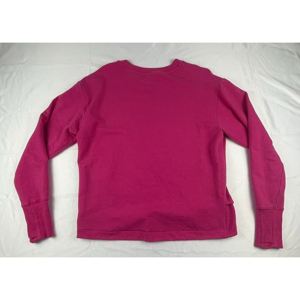 ATHLETA WOMENS MEDIUM PINK CREWNECK SWEATSHIRT HI LOW HEM LONG SLEEVE ATHLEISURE - Picture 12 of 12